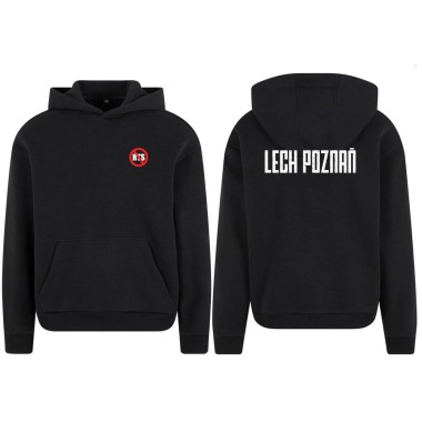 ANTYRTS / LECH POZNAŃ BLUZA Z KAPTUREM CZARNA