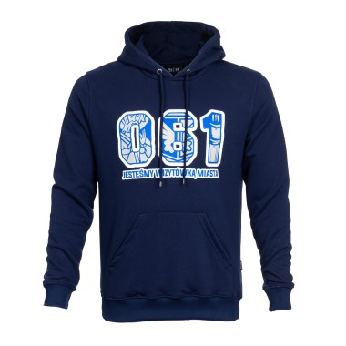 061 JESTEŚMY WIZYTÓWKĄ MIASTA BLUZA Z KAPTUREM GRANATOWA
