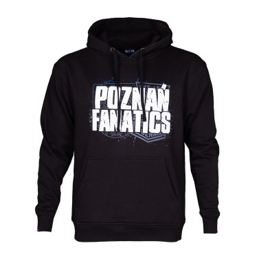 POZNAŃ FANATICS BLUZA Z KAPTUREM CZARNA